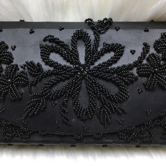 Vintage Black Beaded Purse. - Picture 3 of 9